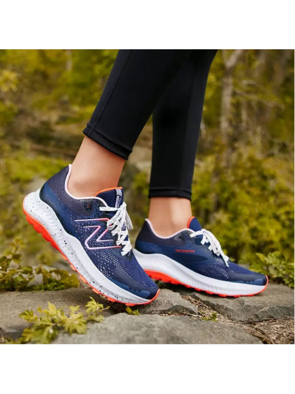 New Balance DynaSoft Nitrel v5 Athletic trail shoes navy and orange 7.5 Womens